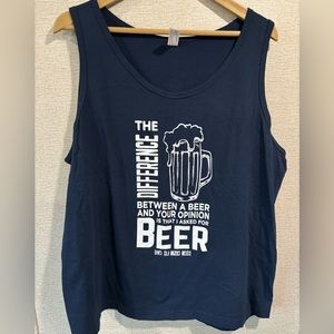 Men’s tank top - Beer and your opinion